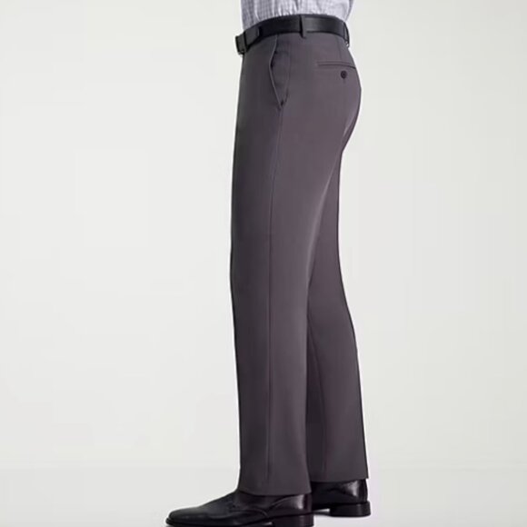 Haggar Premium Comfort Mens Straight Fit Dress Flat Front Pant , Gray Sz 30x32 - Picture 3 of 5